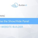 Builderall Toolbox Tips How to Show and Hide a Panel in Cheetah